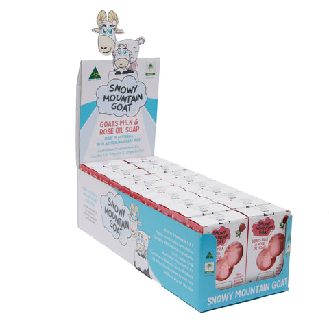 Value Display Box Australian Goats Milk and  Rose Oil 100g Soap