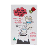 Back of 100g Australian Goats Milk and Rose Oil Soap