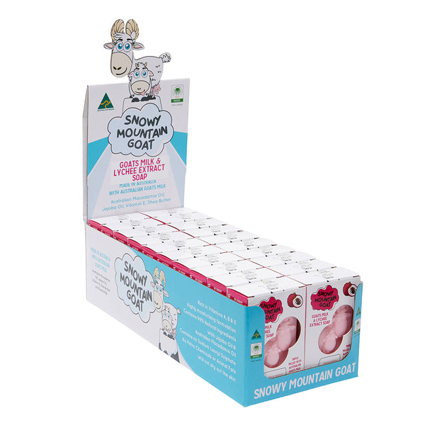 Value Display Box Australian Goats Milk and Lychee 100g Soap
